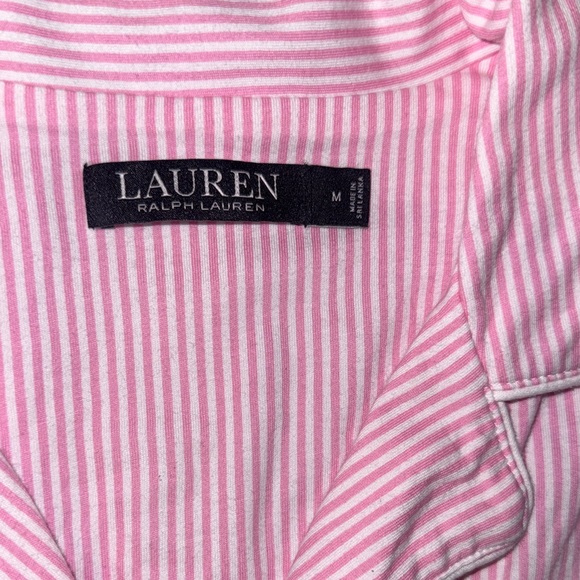 Ralph Lauren Pink Striped Button-Up Shirt - Picture 5 of 7
